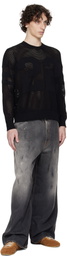 AMIRI Black '22' Crew Sweater