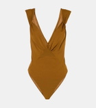 Saint Laurent Silk-blend muslin bodysuit