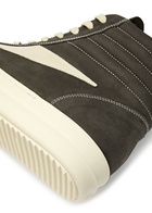 Rick Owens Vintage Panelled Nubuck Hi-top Sneakers Grey