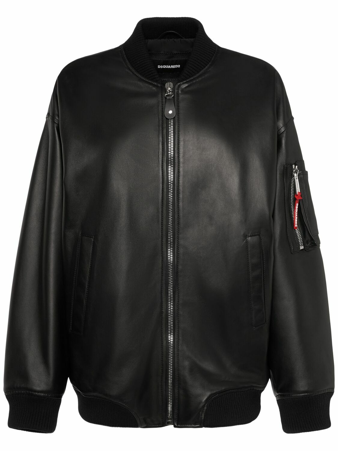 DSQUARED2 Zip-up Faux Leather Bomber Jacket Dsquared2