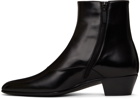 Saint Laurent Black Franz Zipped Boots