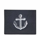 Thom Browne Men's Double Grosgrain Card Holder in Navy