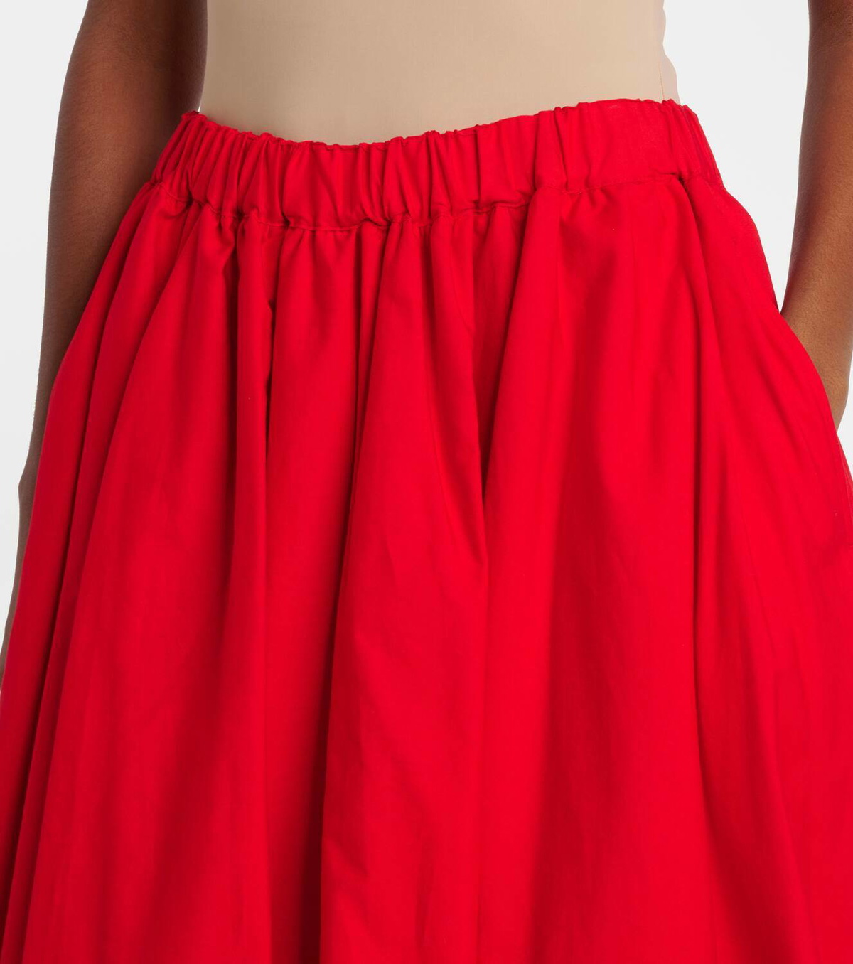 Noir Kei Ninomiya Gathered cotton midi skirt