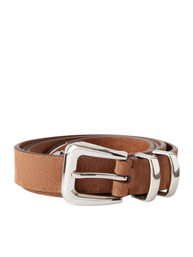 Photo: Brunello Cucinelli - 3cm Suede Belt - Brown