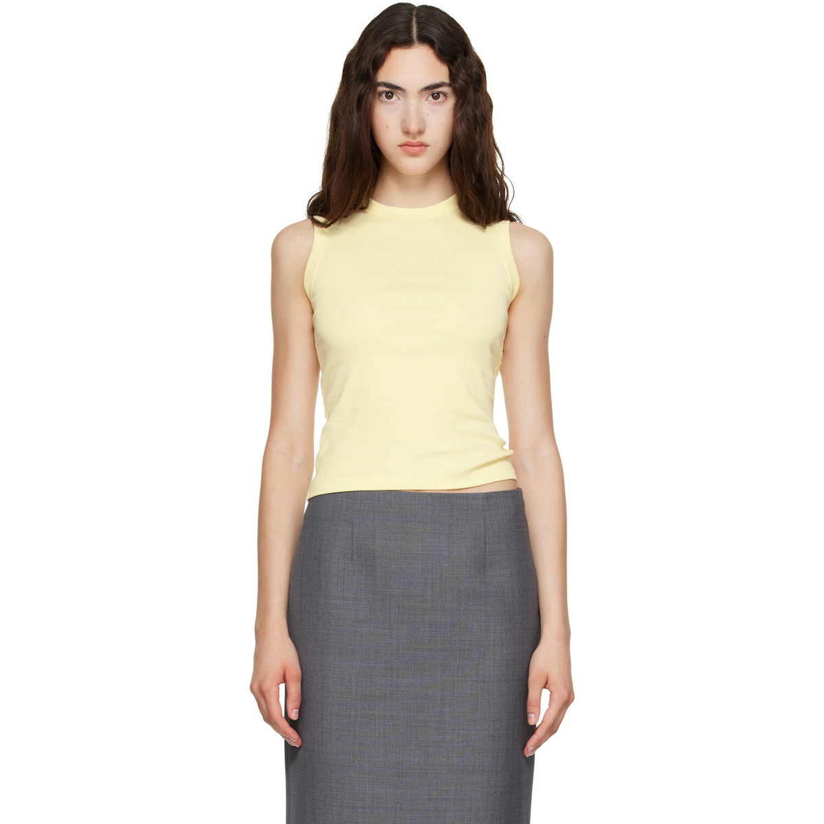 FLORE FLORE Yellow Esmé Tank Top