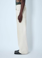 Acne Studios Paint-Splatter Wide-Leg Denim Jeans