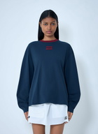 Miu Miu Cotton Jersey Sweatshirt with Logo Motif