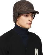 Norse Projects Brown Wool Flannel Flap Cap