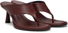 Aeyde Burgundy Olenna Thong Heeled Sandals