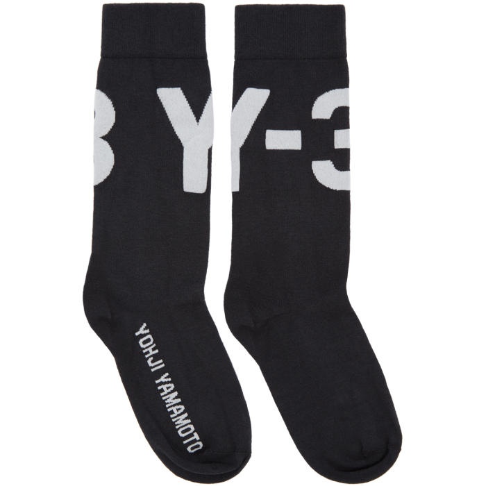 Photo: Y-3 Black Logo Socks