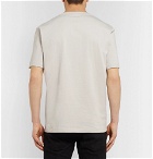 Helmut Lang - Stacked Logo-Embroidered Cotton-Jersey T-Shirt - Gray