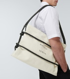 Bottega Veneta - Leather-trimmed logo tote bag