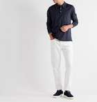 Dunhill - Textured-Cotton Polo Shirt - Blue