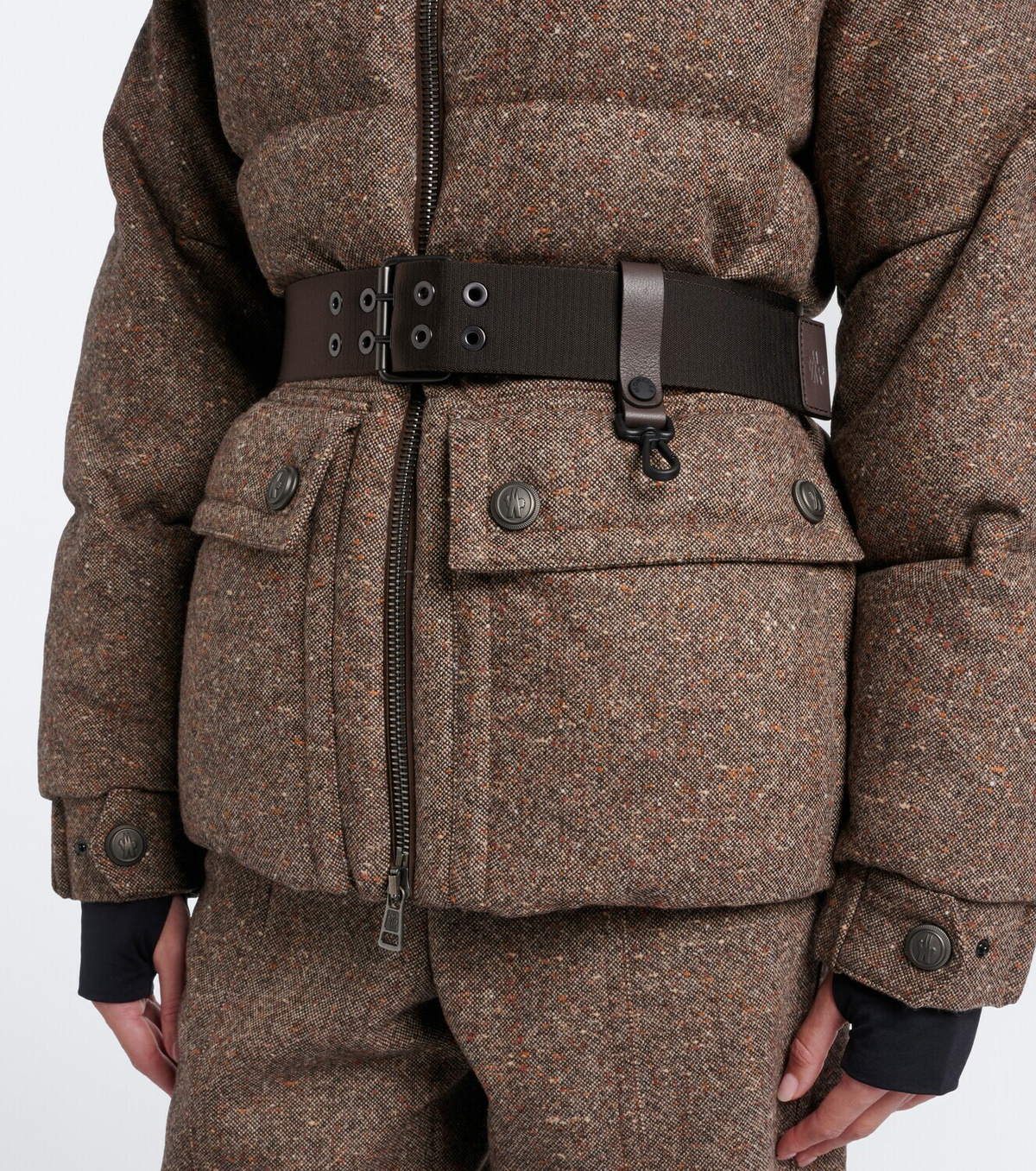 Moncler Grenoble Gelise hooded virgin wool down jacket