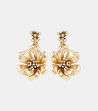 Oscar de la Renta Flower embellished drop earrings