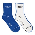 ADER error Blue and White Ade Sewing Socks