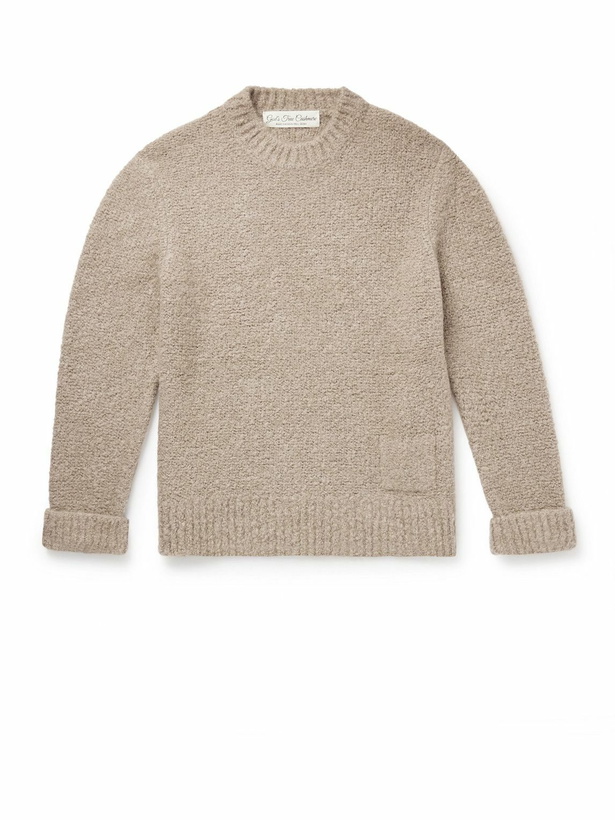Photo: God's True Cashmere - Cloud Embellished Cashmere-Blend Bouclé Sweater - Neutrals