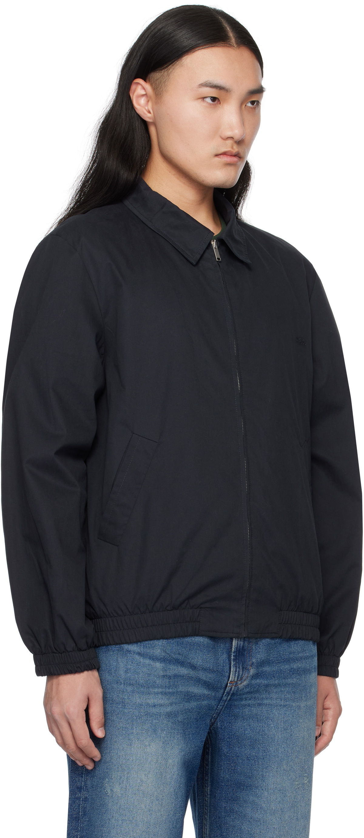 A.P.C. Navy Gilbert Bomber Jacket