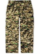 Nike - ACG Smith Summit Straight-Leg Convertible Camouflage-Print Belted Canvas Cargo Trousers - Green