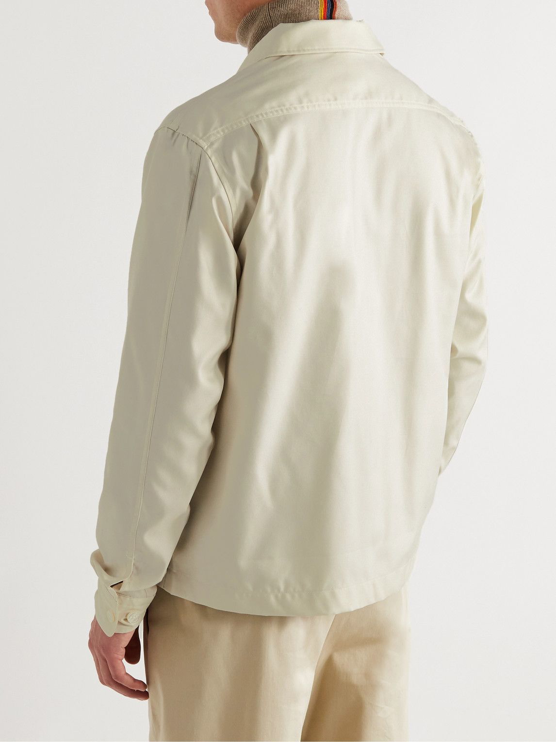 Hugo Boss - Nolan Shell-Trimmed Cotton-Twill Overshirt - White Hugo Boss