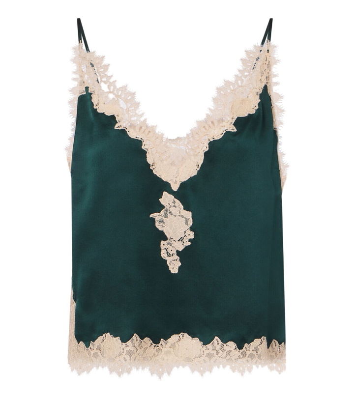Photo: Dôen Kira lace-trimmed silk satin camisole