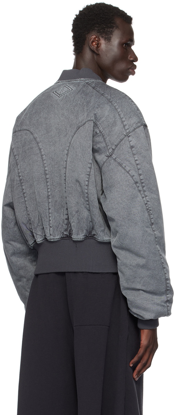 Han Kjobenhavn Gray Zip Bomber Jacket