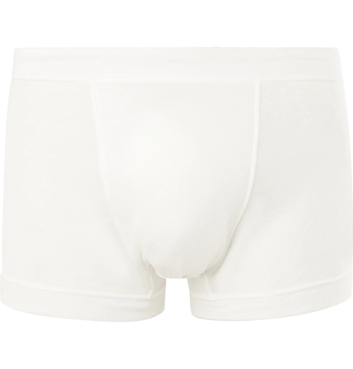 Photo: Secondskin - Air Knit Cotton-Jersey Boxer Briefs - White