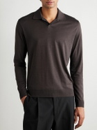 Altea - Pierre Lyocell and Cotton-Blend Jersey Polo Shirt - Brown