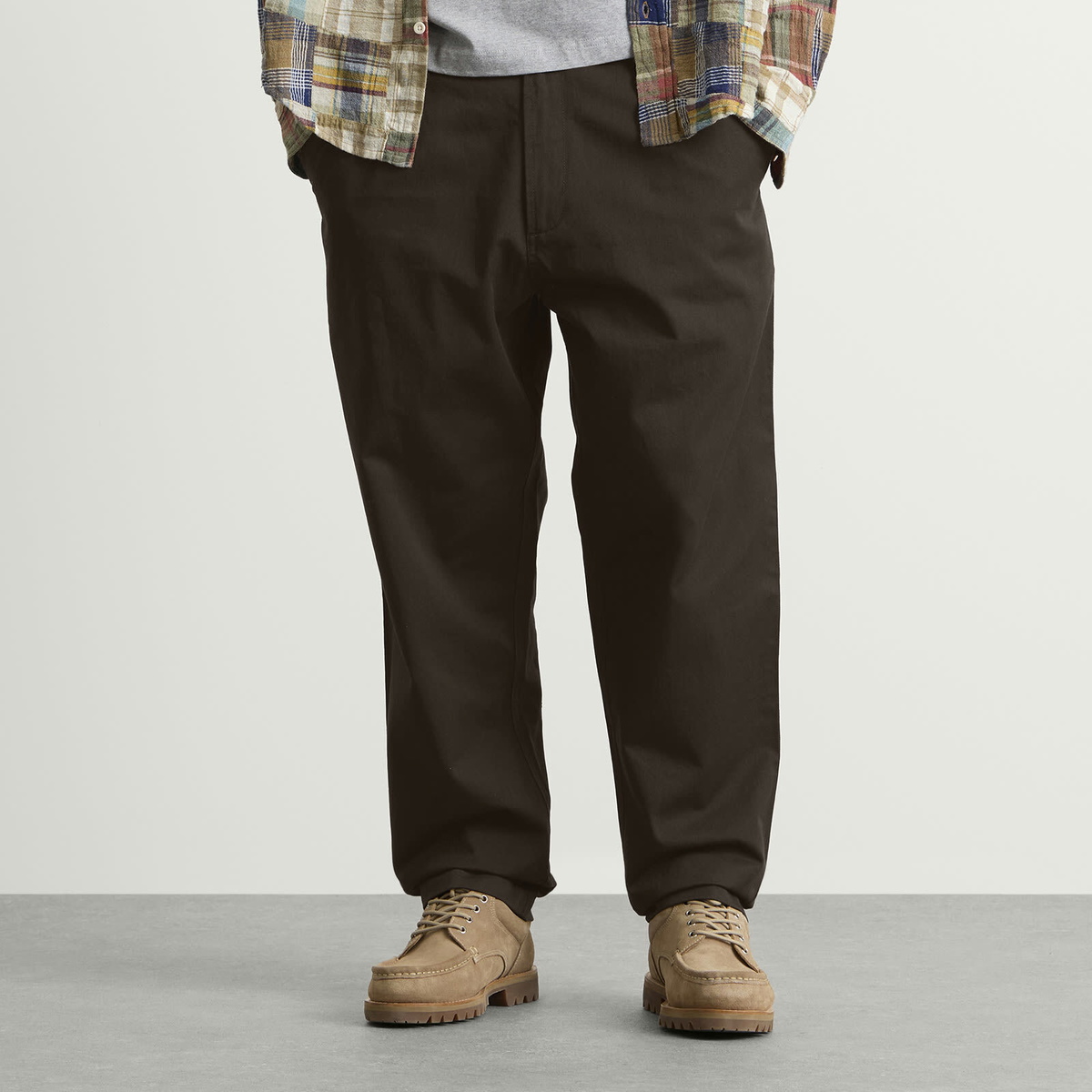 Universal Works Men's Twill Dizzy Trousers in Brown
