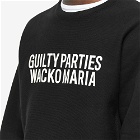 Wacko Maria Men's Guilty Parties Heavyweight Crew Sweat in Black