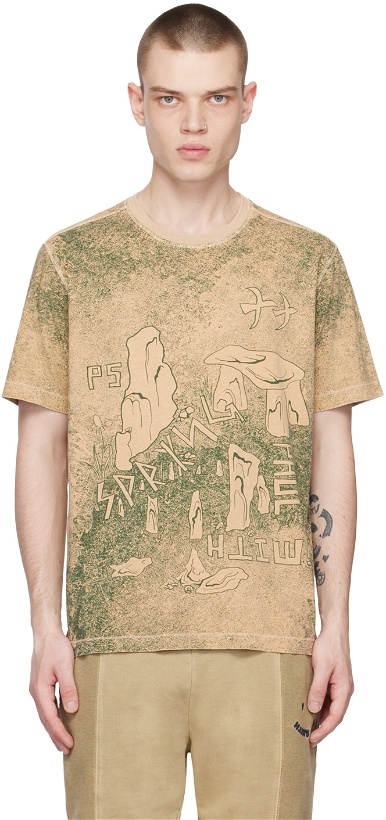 Photo: PS by Paul Smith Beige Standing Stones T-Shirt