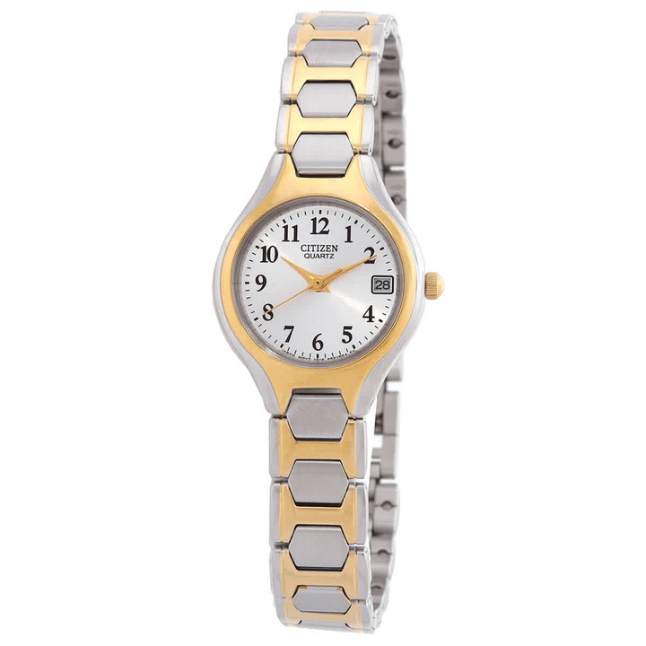 Photo: Citizen Quartz White Dial Two-Tone Ladies Watch EU2254-51A