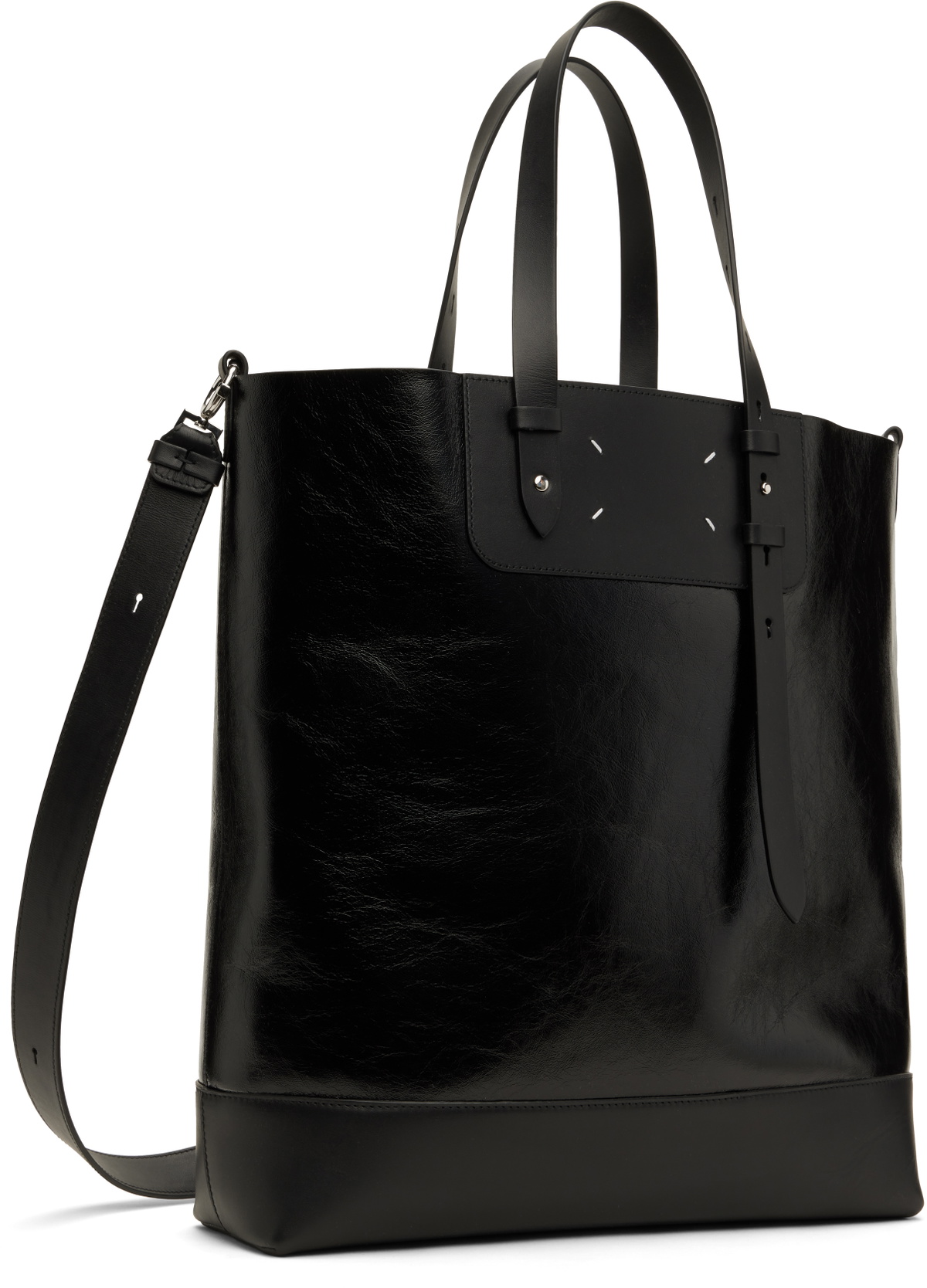 Maison Margiela Black Vertical Belt Tote