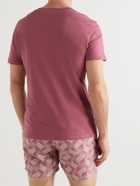Frescobol Carioca - Lucio Cotton and Linen-Blend Jersey T-Shirt - Purple