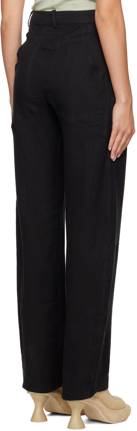 Eckhaus Latta Black Relaxed-Fit Trousers