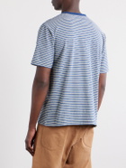 Beams Plus - Striped Cotton-Jersey T-Shirt - Blue