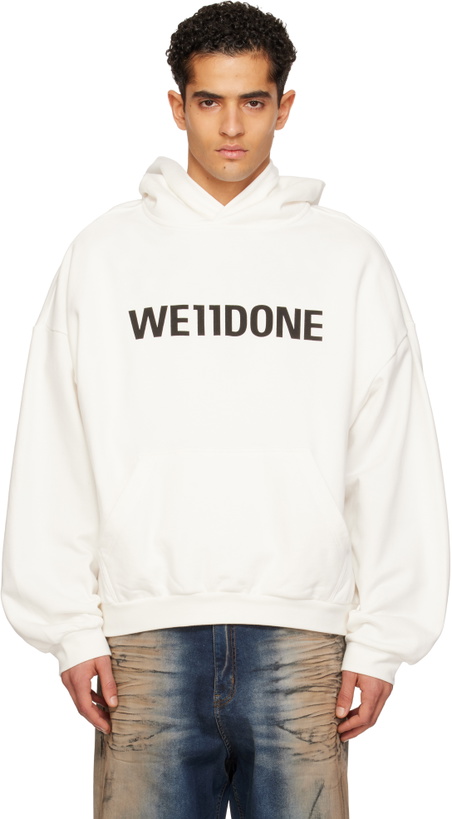 Photo: We11done White 'WE11DONE' Hoodie