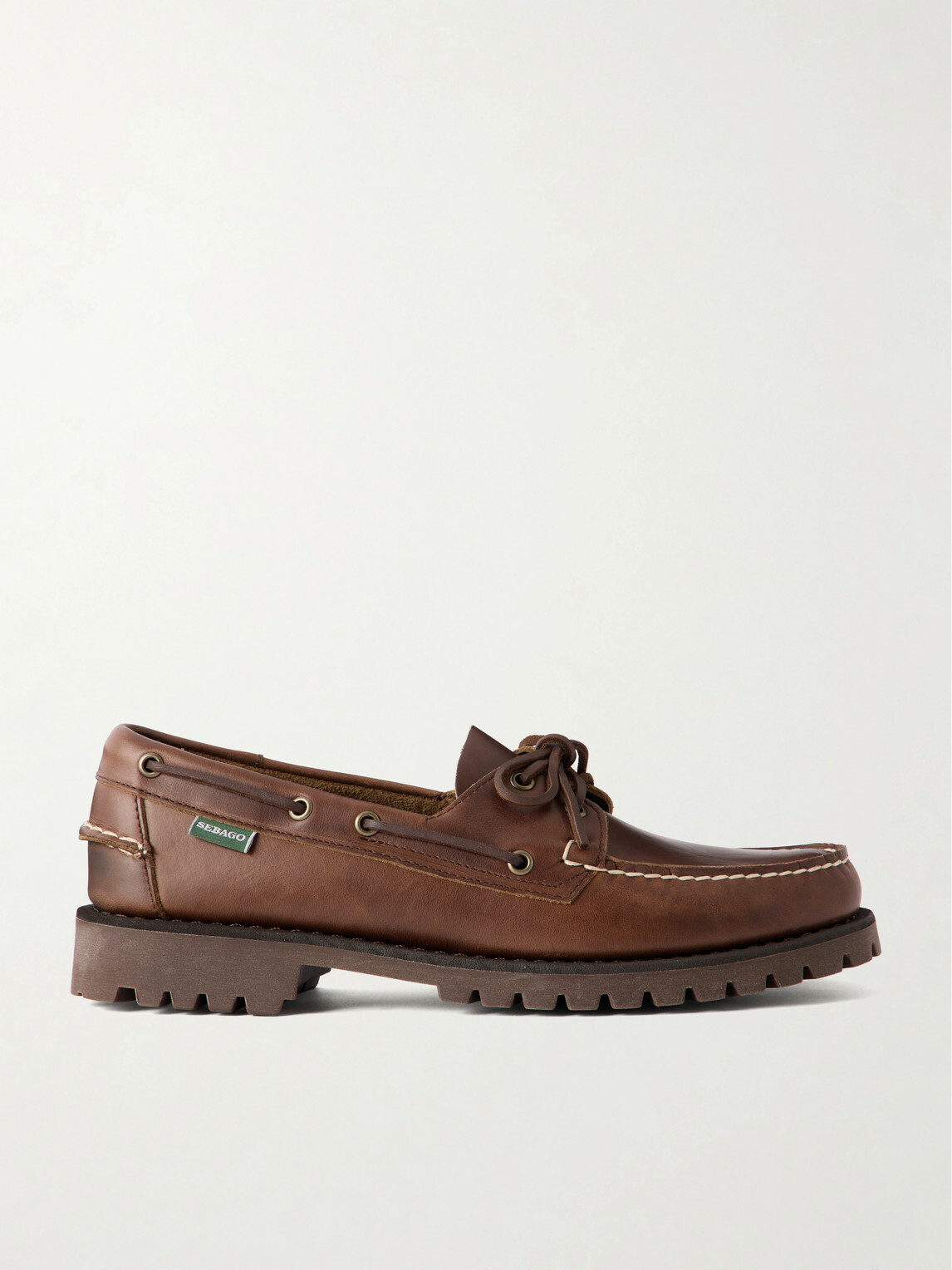 Sebago - Ranger Waxed-Leather Boat Shoes - Brown