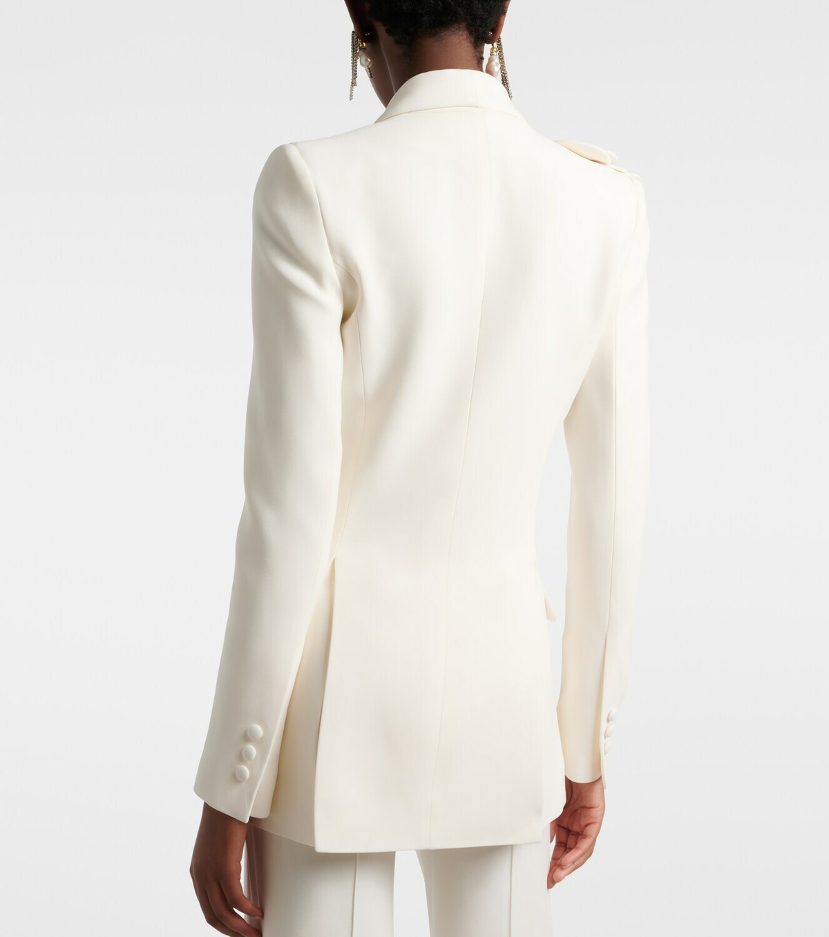 Elie Saab Floral-appliqué cady blazer