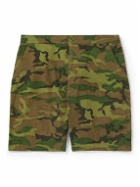 Officine Générale - Piece Camouflage-Print Cotton-Ripstop Shorts - Green