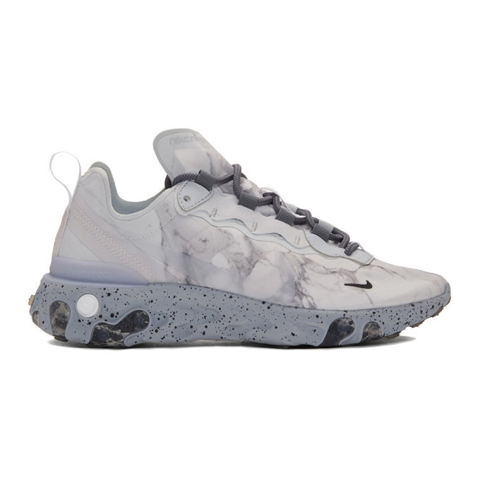 Photo: Nike Grey Kendrick Lamar Edition React Element 55 Sneakers