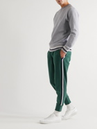 Kingsman - Tapered Striped Cotton and Cashmere-Blend Jersey Sweatpants - Green