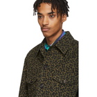 Marni Black and Green Camo Cells Work Jacket