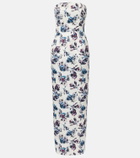 Emilia Wickstead Laelia floral bustier gown