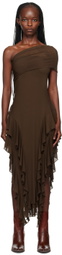 KIM SHUI Brown Ruffle Dress