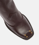 Etro Studded leather knee-high boots