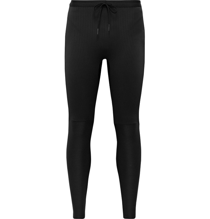 Photo: Nike Running - Tech Pack Ribbed Stretch-Jersey Tights - Black