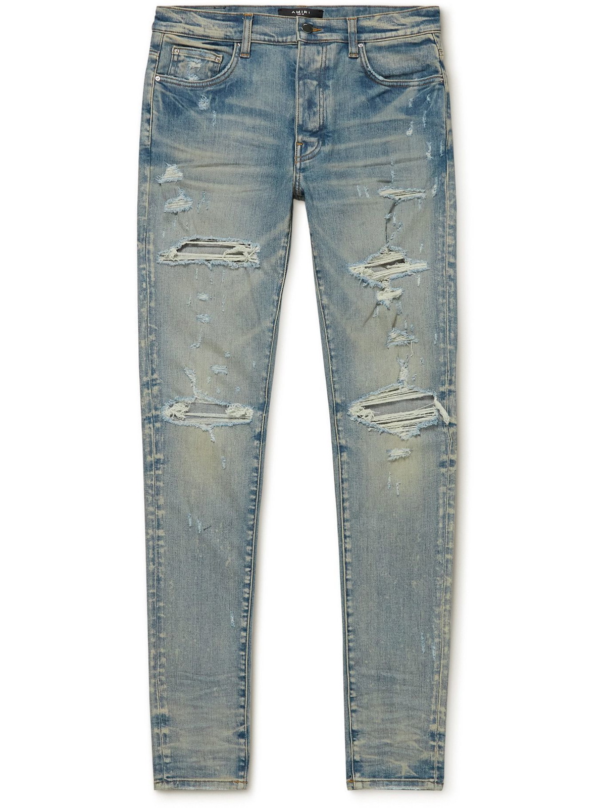 AMIRI Blue Distressed Jeans
