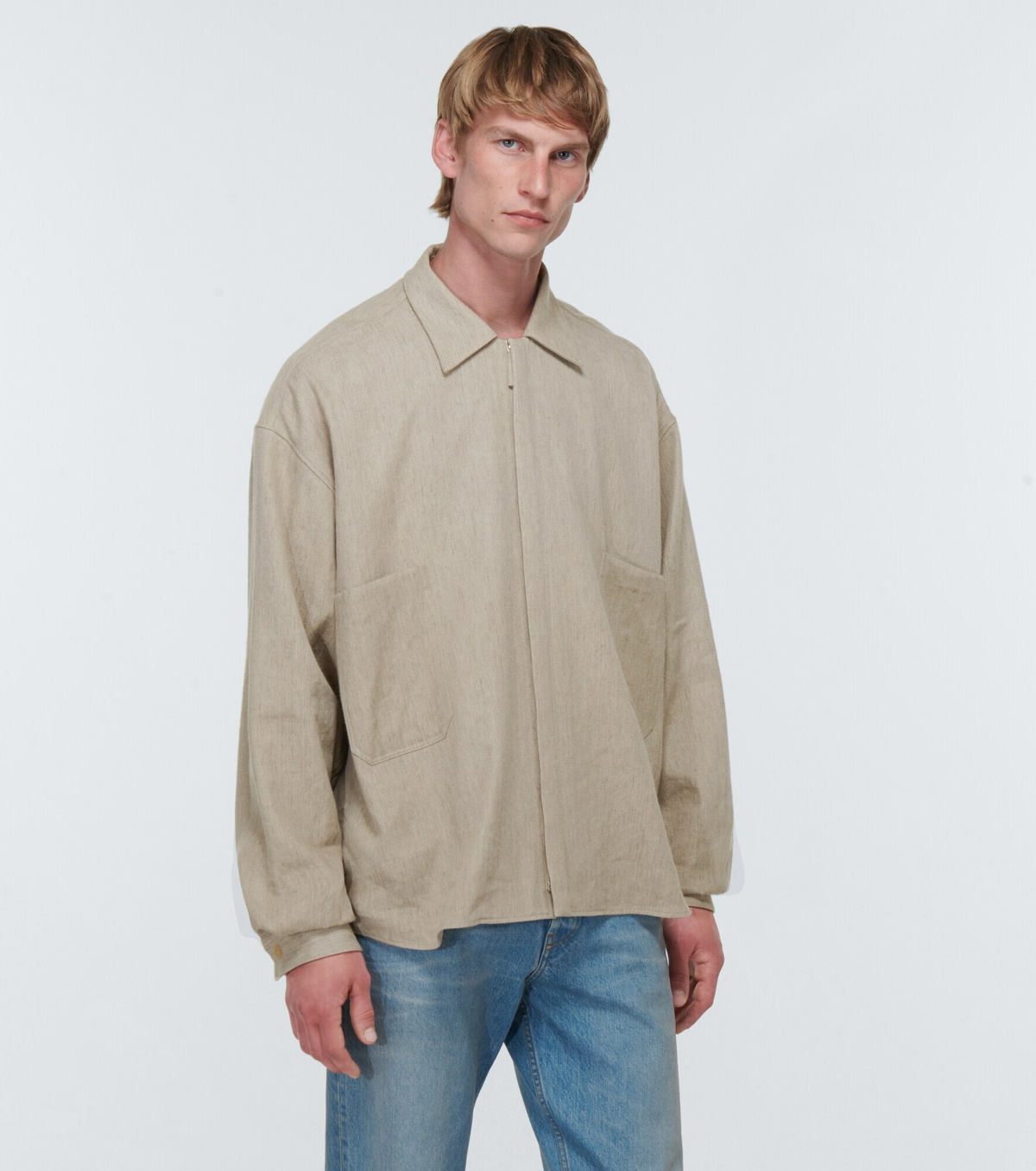 the row amoneto jacket カシミヤ リネン ジャケット 比翼