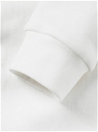 SAINT LAURENT - Shawl-Collar Cotton-Jersey Sweatshirt - White